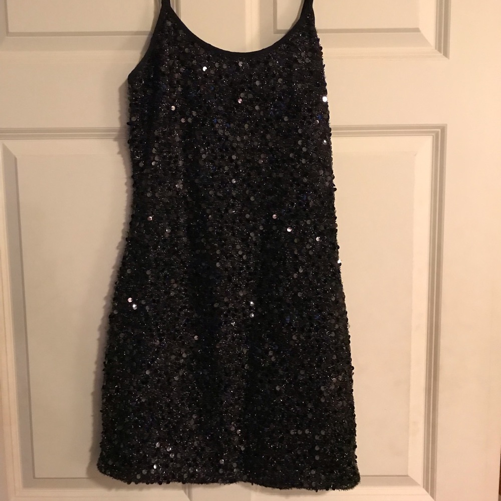 Black sequin dress